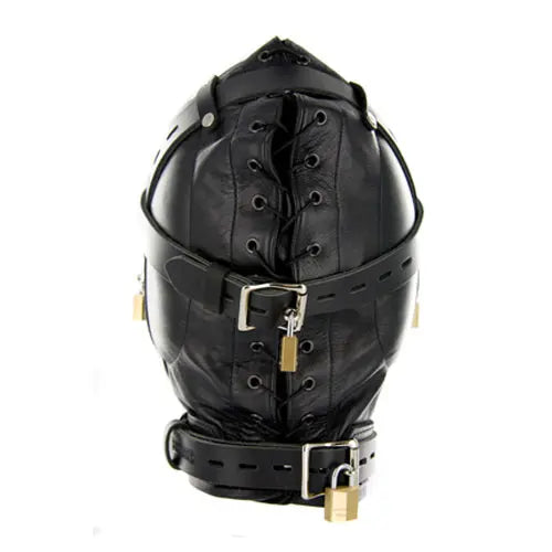 Luxury Bondage Hood Strict Leather Sensory Deprivation Hood - SM  Luxury Leather