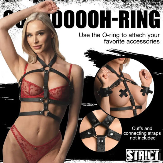 BDSM Bondage Harness with O Rings Female Chest Harness- S/M  Fetish Clothing and Lingerie