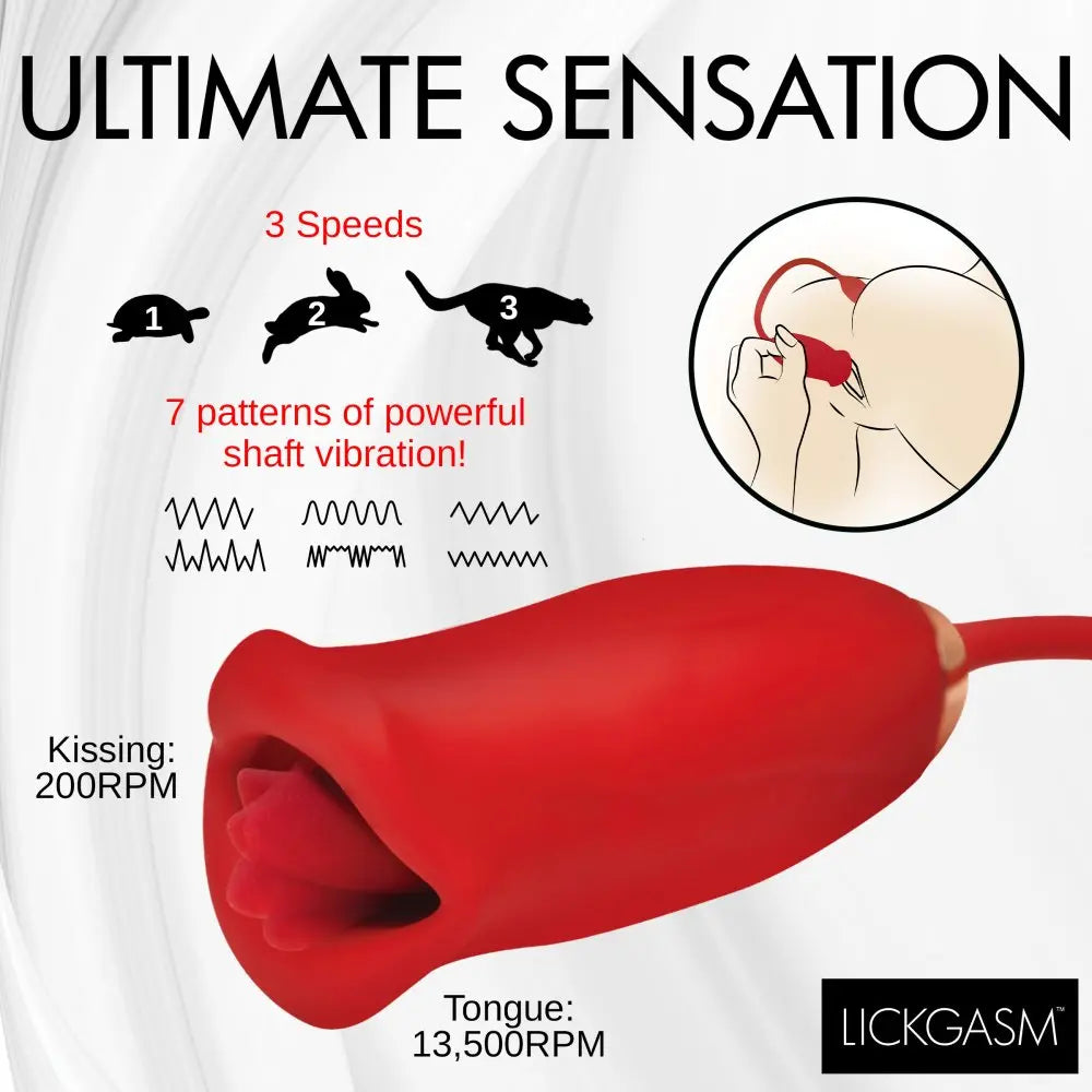 Magic Kiss Clitoral Stimulator with Thrusting Vibrator  Suction Vibrators