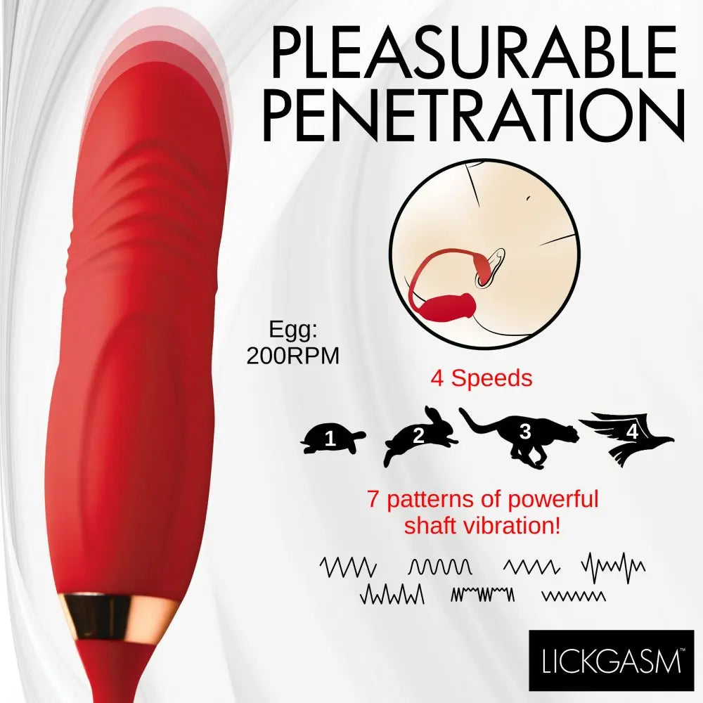 Magic Kiss Clitoral Stimulator with Thrusting Vibrator  Suction Vibrators