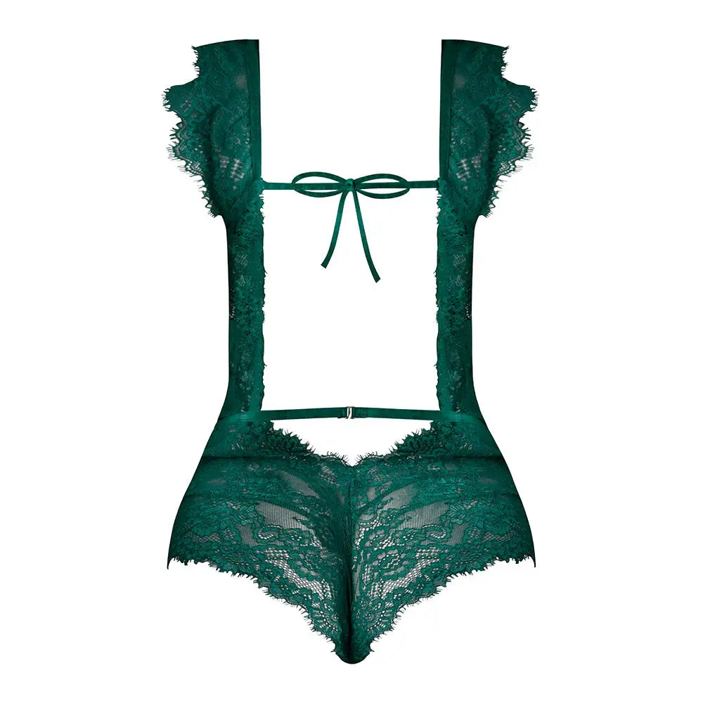 Magic Silk Evermore Cutout Romper Emerald S / M  Lingerie - Club Wear