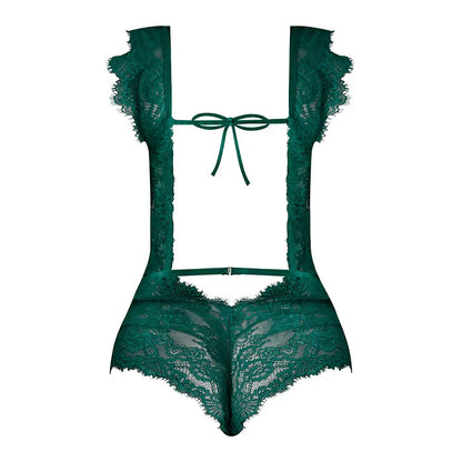 Magic Silk Evermore Cutout Romper Emerald S / M  Lingerie - Club Wear