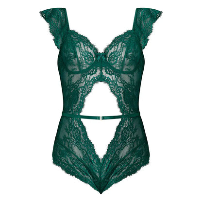 Magic Silk Evermore Cutout Romper Emerald S / M  Lingerie - Club Wear