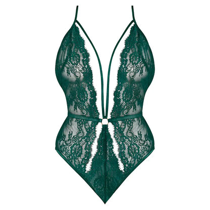 Magic Silk Evermore Plunge Teddy Emerald Queen Size  Lingerie - Baby dolls Chemises etc