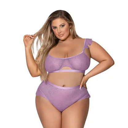 Magic Silk Girl Next Door Bralette & Panty Lilac Queen Size  Lingerie - Bra and Panty sets