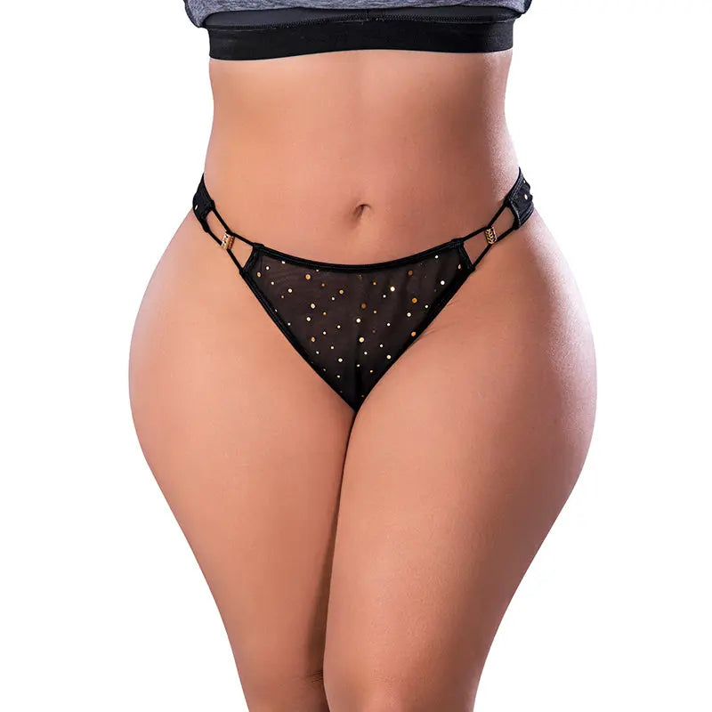 Magic Silk Glitz & Glam Tanga Black Queen Size  Lingerie - Baby dolls Chemises etc