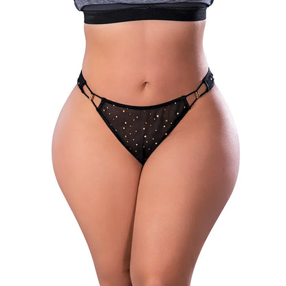 Magic Silk Glitz & Glam Tanga Black Queen Size  Lingerie - Baby dolls Chemises etc