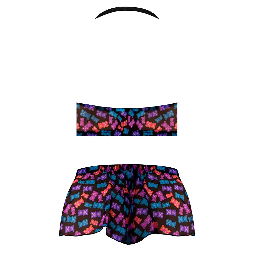 Magic Silk Hazy Dayz Halter Top & Hot Short Set Gummy Bears S / M  Lingerie - Loungewear for Women