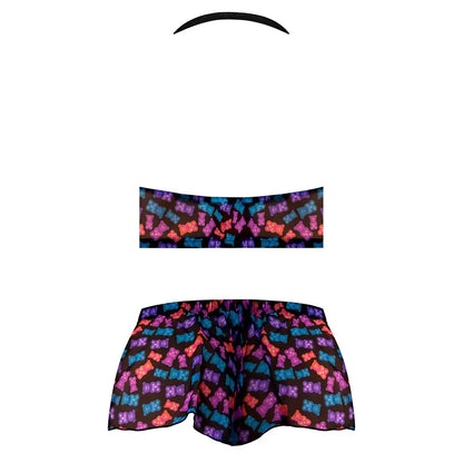 Magic Silk Hazy Dayz Halter Top & Hot Short Set Gummy Bears S / M  Lingerie - Loungewear for Women