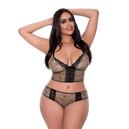 Magic Silk Purrrfect Bra & Hipster Panty Leopard Queen  Lingerie - Bra and Panty sets