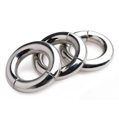 Magnetic Stainless Steel Magnetic Super Ball Stretcher CBT Toys 3 Pack  Cock and Ball Torture