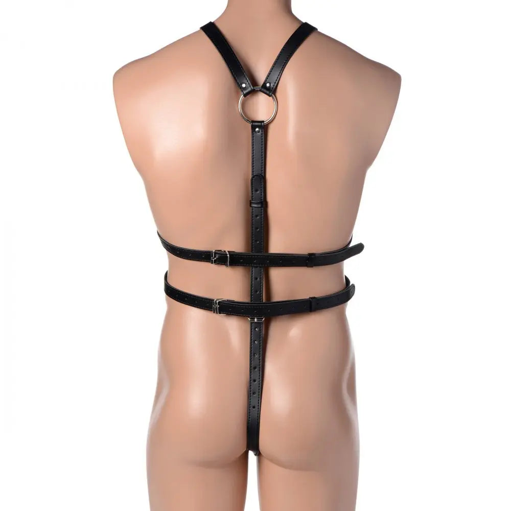 Male Full Body Harness Vegan Leather Harness Men  Masks, Gags and Blindfolds