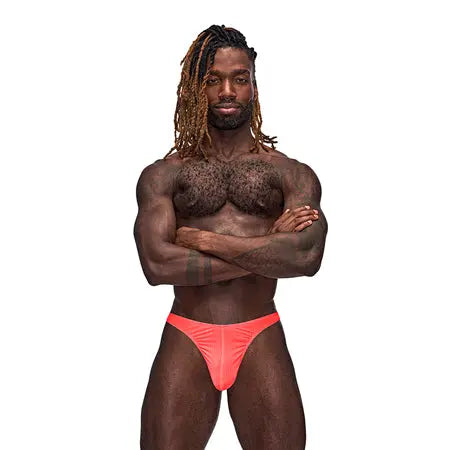 Male Power Barely There Bong Thong Coral L/XL  Men - Underwear