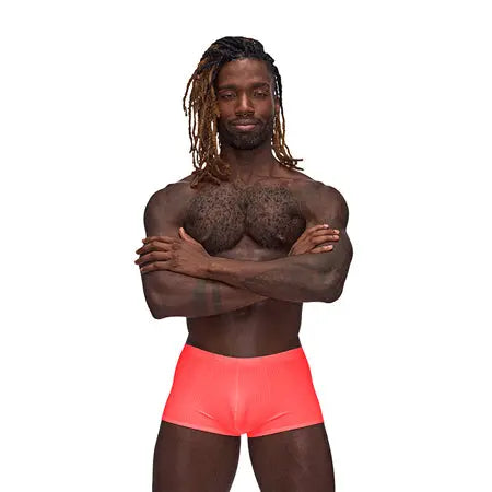 Male Power Barely There Mini Short Coral L  Men - Underwear