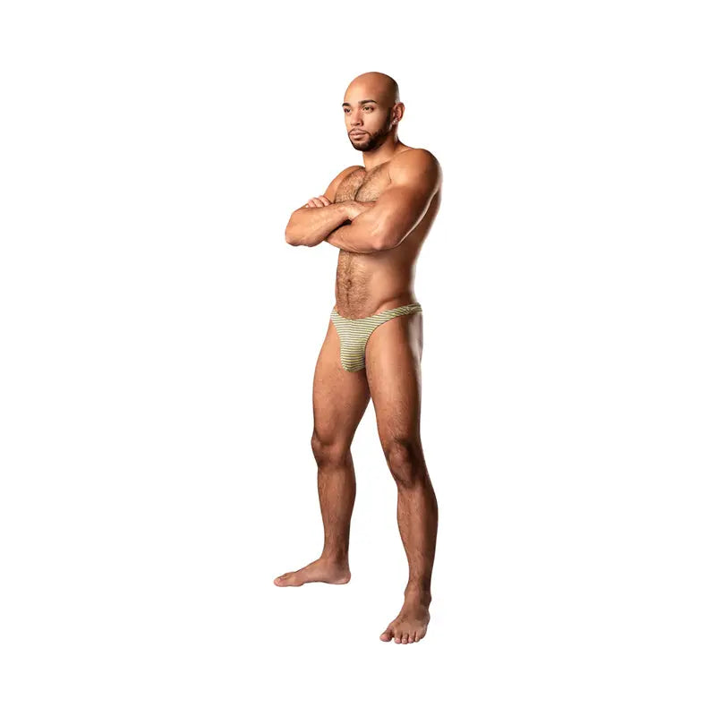 Male Power Cabana Banana Bong Thong Yellow/Grey L/XL  Men - Underwear