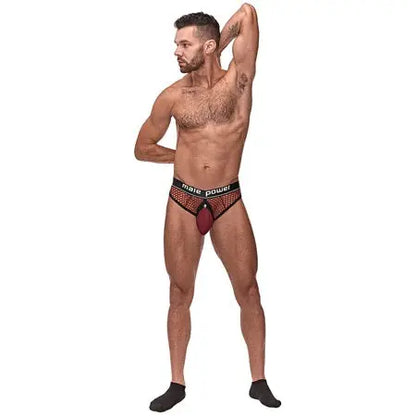 Male Power Cock Pit Net Cock Ring Thong Bur SM  Men - Underwear