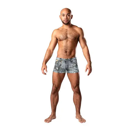 Male Power Dirty Denim Pouch Short Denim Print XL  Men - Underwear
