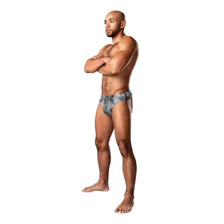 Male Power Dirty Denim Thong Denim Print S/M  Men - Underwear
