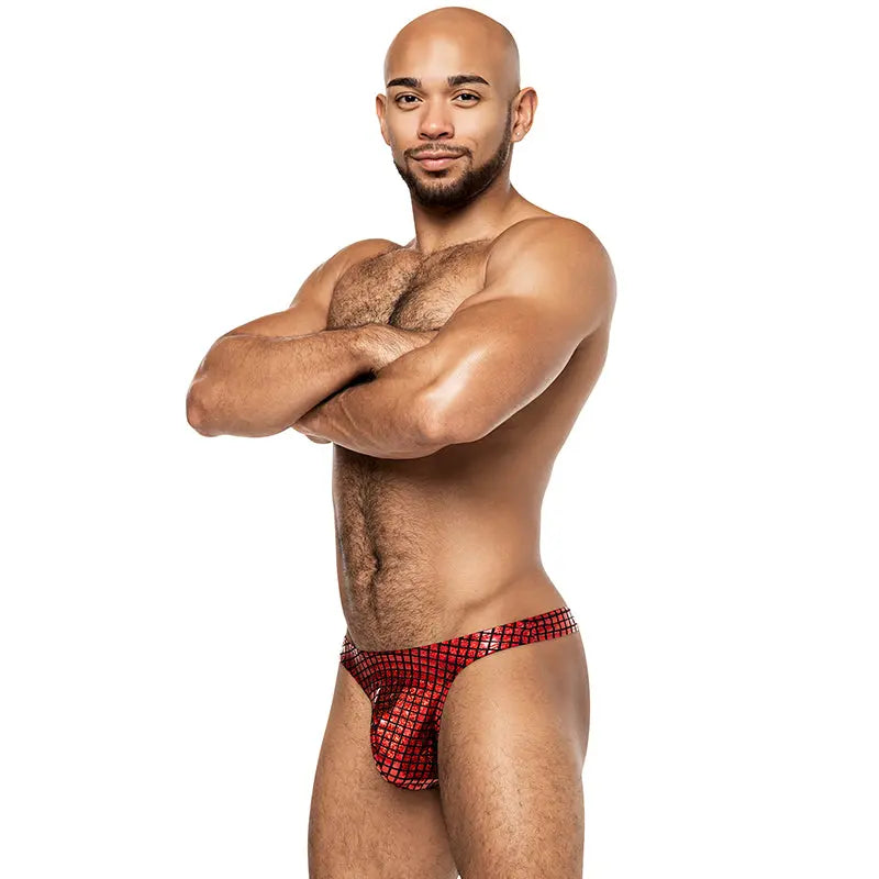 Male Power Disco Desire Bong Thong Black/Red S/M  Men - Underwear