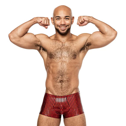 Male Power Disco Desire Mini Short Black/Red M  Men - Underwear