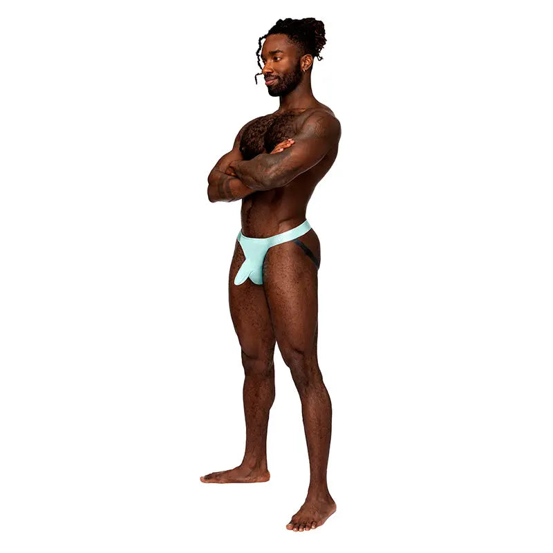Male Power Easy Breezy Jock Sleeve Aqua S/M  Men - Underwear