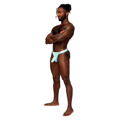 Male Power Easy Breezy Jock Sleeve Aqua S/M  Men - Underwear