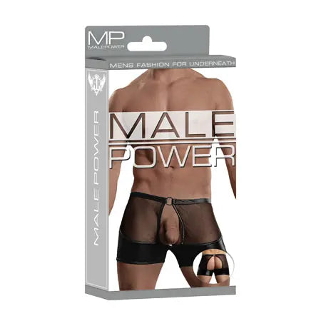 Male Power Extreme Garter Ring Short Black L/XL  Men - Underwear