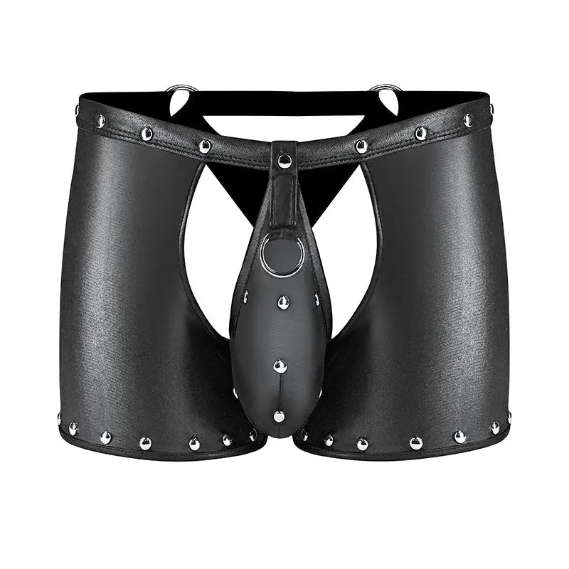 Male Power Fetish Poseidon Chap-Style Short Black L/XL  Men - Underwear