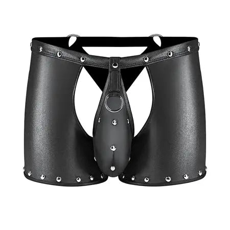 Male Power Fetish Poseidon Chap-Style Short Black L/XL  Men - Underwear