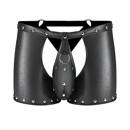 Male Power Fetish Poseidon Chap-Style Short Black L/XL  Men - Underwear