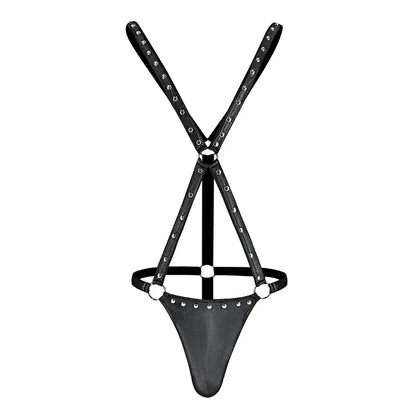 Male Power Fetish Warrior Criss-Cross Body Harness Black L/XL  Men - Underwear