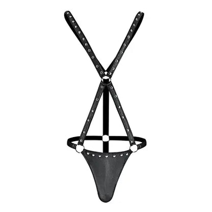 Male Power Fetish Warrior Criss-Cross Body Harness Black S/M  Men - Underwear