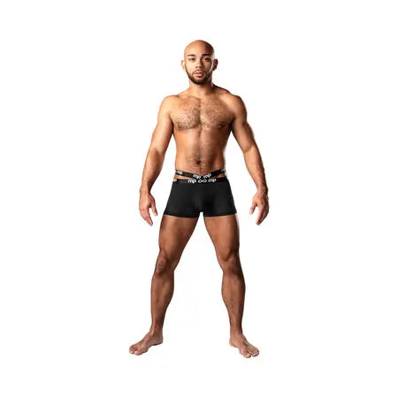Male Power Infinite Comfort Amplifying Strappy Pouch Short Black L  Men - Underwear