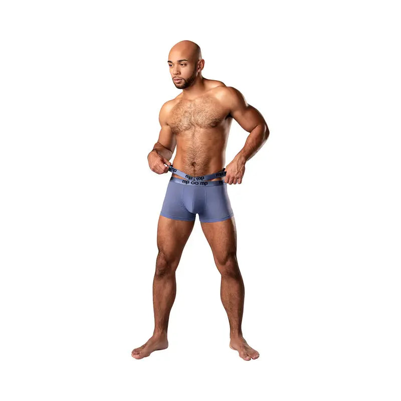 Male Power Infinite Comfort Amplifying Strappy Pouch Short Periwinkle S  Men - Underwear