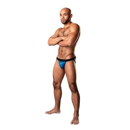 Male Power KaleiDickscope Strappy Ring Jock Sky Blue L/XL  Men - Underwear