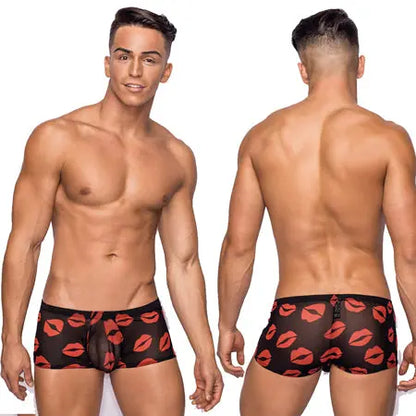 Male Power Kiss Me Mini Short Sheer Lips XL  Men - Underwear