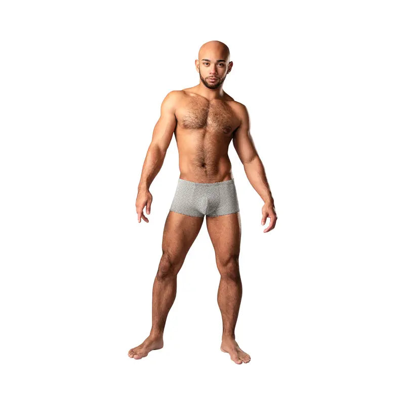 Male Power Labyrinth Mini Short Grey Weave XL  Men - Underwear
