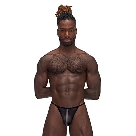 Male Power Landing Strip Micro Thong Black S/M  Men - Underwear