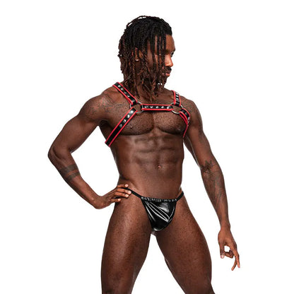 Male Power Leather Men's Leo Black/Red O/S  Men - Underwear