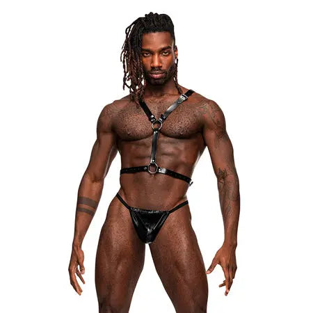 Male Power Leather Men's Sagittarius Black O/S  Men - Underwear