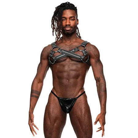 Male Power Leather Men's Virgo Black O/S  Men - Underwear