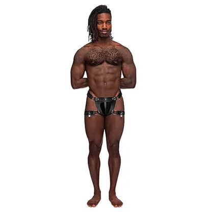 Male Power Leather Scorpio Black OS  Men - Underwear