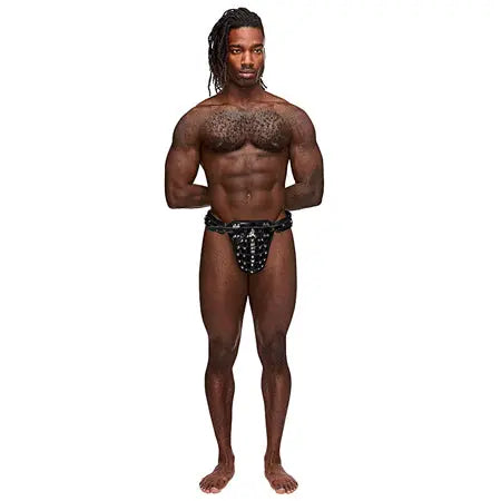 Male Power Leather Taurus Black OS  Men - Underwear