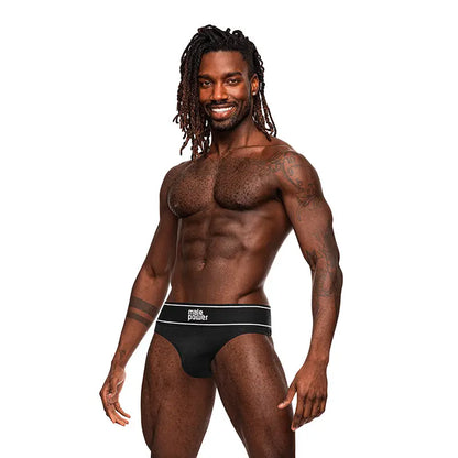 Male Power Modal Rib Bong Thong Black L/XL  Men - Underwear