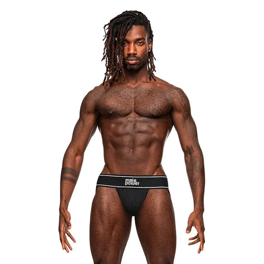 Male Power Modal Rib Jock Black S/M  Men - Underwear