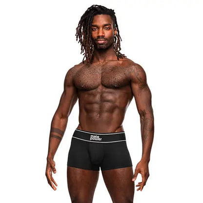 Male Power Modal Rib Pouch Short Black XL  Men - Underwear
