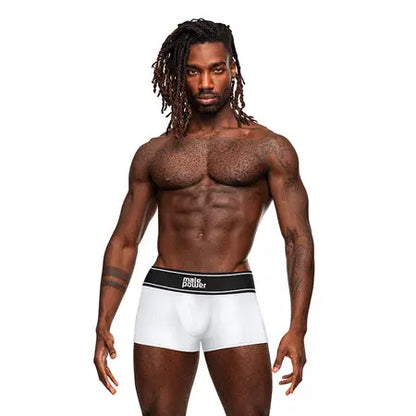 Male Power Modal Rib Pouch Short White L  Men - Underwear