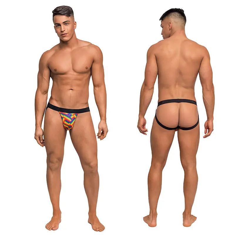 Male Power Pride Fest Jock Print L/XL  Men - Underwear