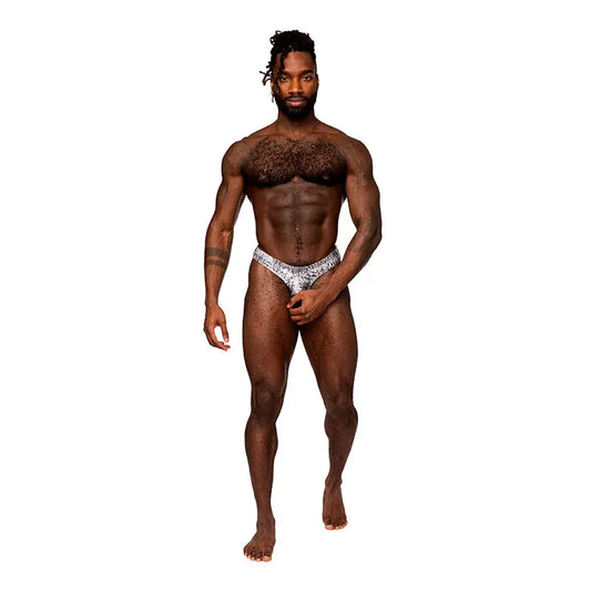 Male Power S'naked Power Sock Silver/Black S/M  Men - Underwear