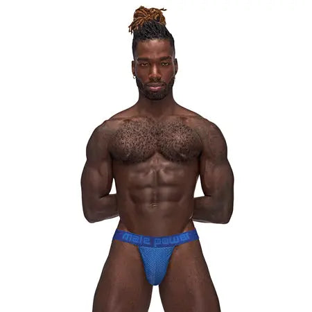 Male Power Sexagon Strappy Ring Jock Royal S/M  Men - Underwear